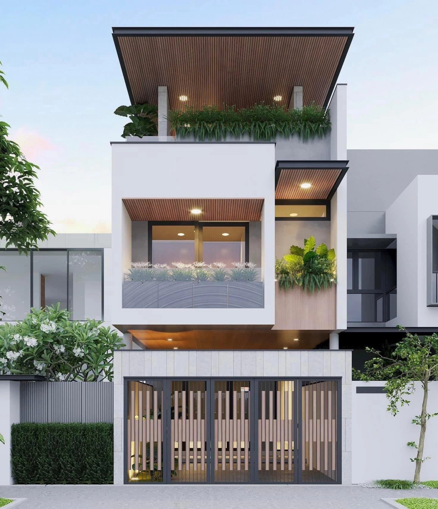 Làm trần gỗ nhựa ngoài trời tại Hải Phòng