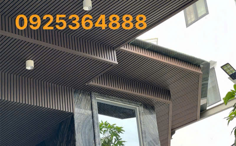 Thi công trần gỗ nhựa ngoài trời tại Quảng Ninh