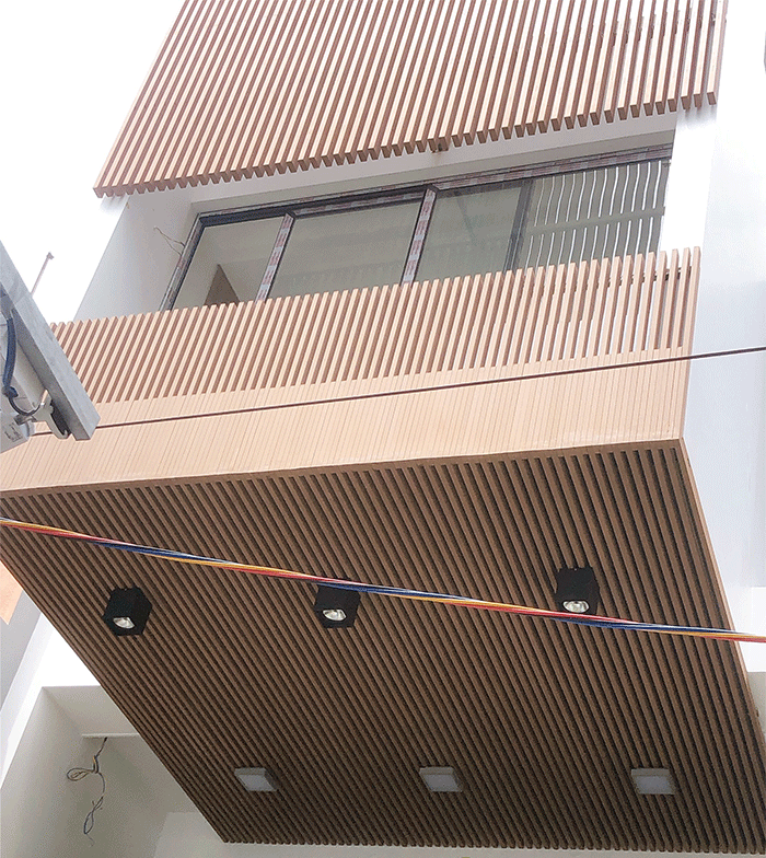 Trần gỗ nhựa ngoài trời mã T2