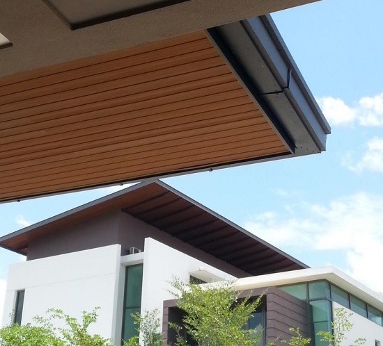 Trần gỗ nhựa ngoài trời mã T5